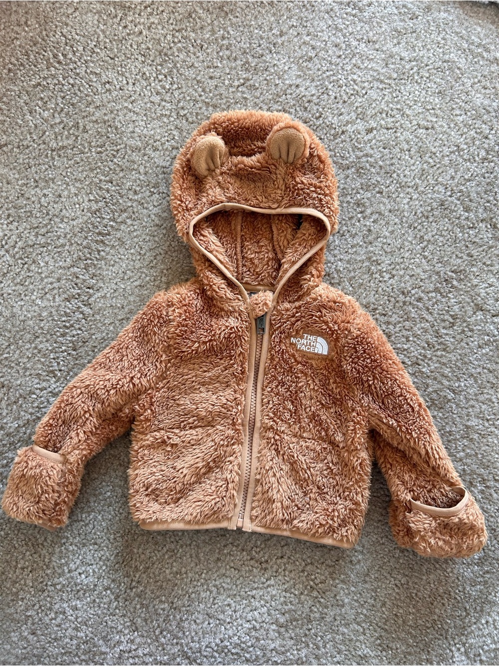The North Face Unisex Baby Campshire Full Zip Hoodie 3-6 Months Teddy Brown - Picture 2 of 4
